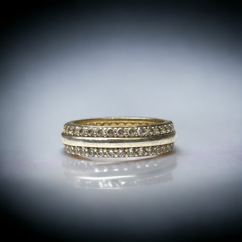 925 silver twin row eternity ring 3b06fa