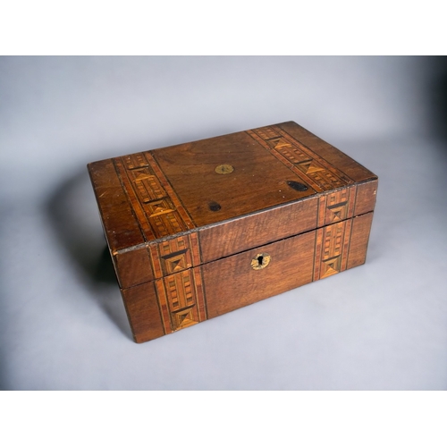 A VICTORIAN INLAID MARQUETRY BOX.10