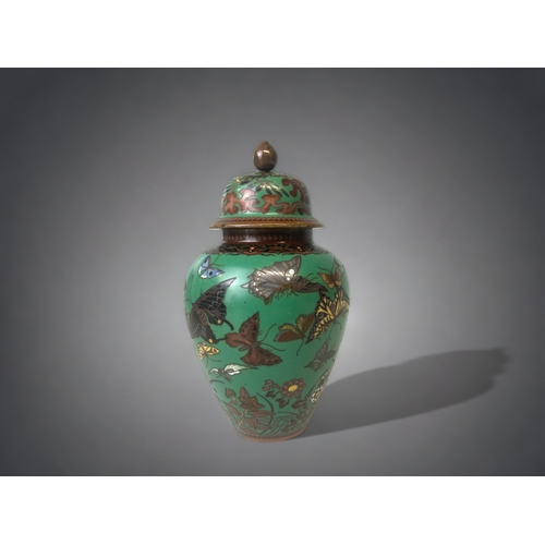 A 19TH CENTURY SMALL JAPANESE CLOISONNE
