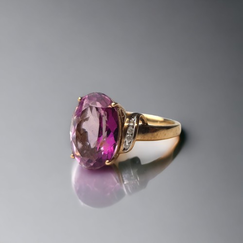 A 9ct gold ladies Amethyst sweep