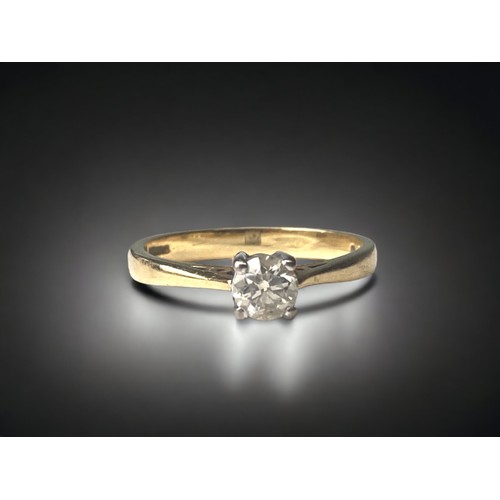 An 18ct gold ladies Diamond solitaire