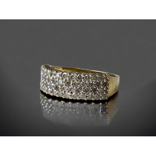 A 9ct Gold Ladies Diamond Bar Ring  3b07a4