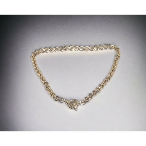 A 925 silver watch chain with T