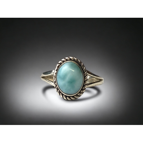 A STERLING SILVER AND LARIMAR LADIES 3b07e2