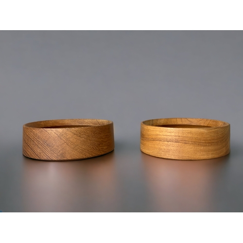 TWO MID-CENTURY TEAK BOWLS, BY