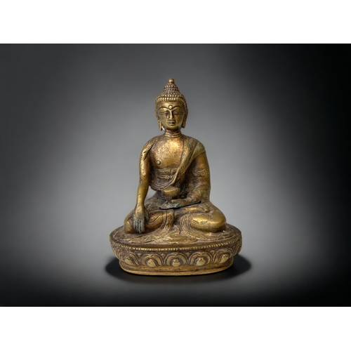 A CHINESE TIBETAN BRONZE SHAKYAMUNI  3b0953