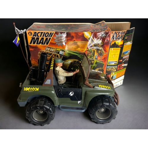 A HASBRO ACTION MAN 4X4 WITH ROCKET