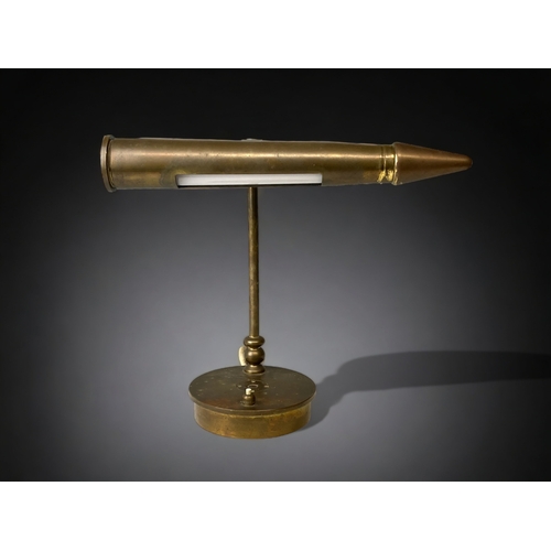 A TRENCH ART DESK LAMP USING MILITARY 3b0990