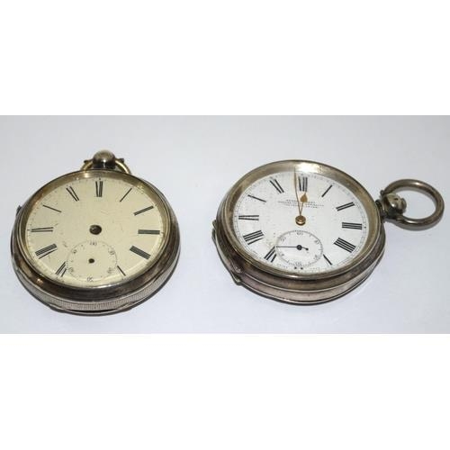 2 x 925 silver pocket watches