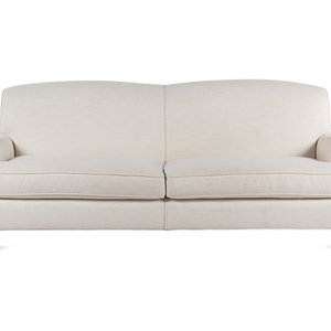 An Off-White Linen Upholstered