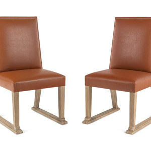 A Pair of Contemporary Faux Leather