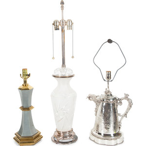 A Group of Three of Table Lamps 20th 3b0a12