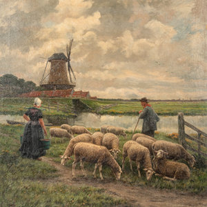 Henri Houben Belgian 1858 1931 Pastoral 3b0a3c