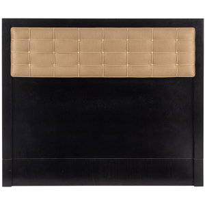 A Custom Ebonized Linen Upholstered 3b0a45