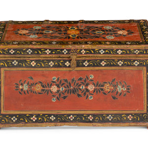 An Indian Painted Trunk 19th 20th 3b0a78