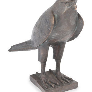 An Egyptian Style Bronze Falcon
20th