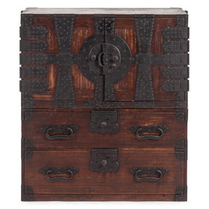 A Korean Iron-Mounted Wood Cabinet
20th