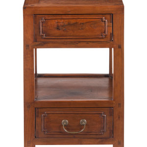 A Chinese Elmwood Side Table
20th