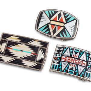Zuni Silver and Mosaic Inlay Belt