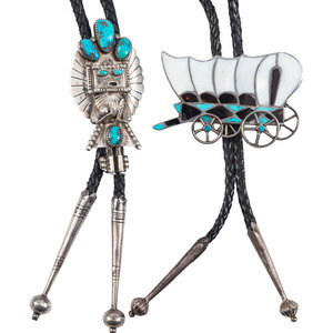 Navajo and Zuni Bolo Ties mid  3b0ac8