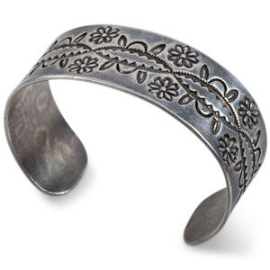Navajo Stamped Silver Cuff Bracelet second 3b0ae1
