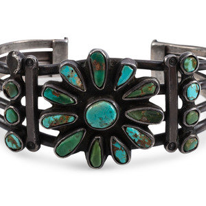 Navajo Silver and Turquoise Cluster 3b0ae7
