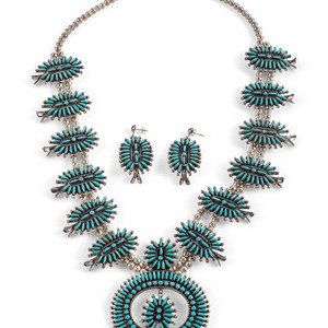 Zuni Petit Point Turquoise and