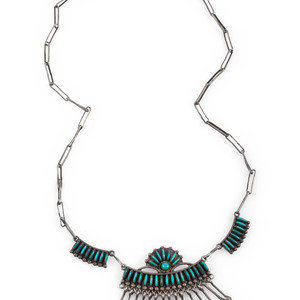 Zuni Silver and Petit Point Turquoise 3b0b1d