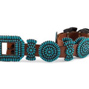 Navajo or Zuni Sterling Silver and Turquoise