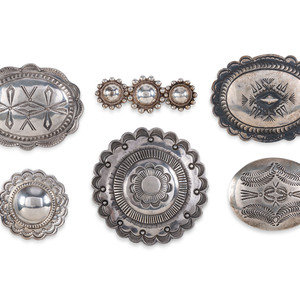 Navajo Silver Belt Buckle AND Pins 3b0b38