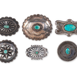 Navajo Silver and Turquoise Pins 3b0b32