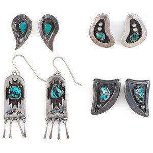 Navajo Silver and Turquoise Earrings third 3b0b7b