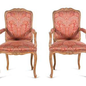 A Pair of Louis XV Style Fauteuils 20th 3b0b8e