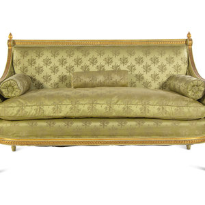 A Louis XVI Style Painted and Parcel