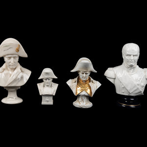 Four Busts of Napoleon
20th Century
comprising