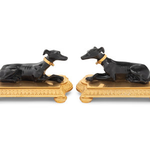 A Pair of French Gilt and Patinated