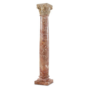 A European Carved Marble Column