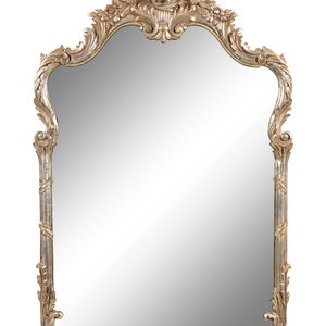 A Baroque Style Silvered Wood Mirror 20th 3b0bec