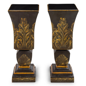 A Pair of Italian Painted Pedestals
20th