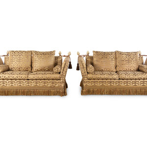 A Pair of Upholstered Knole Sofas
20th