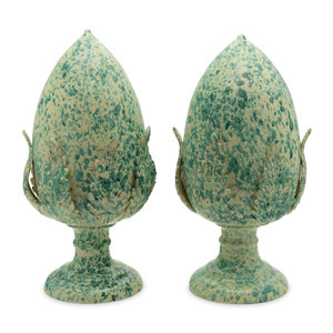 A Pair of Italian Ceramic Ornaments Nicola 3b0c1d