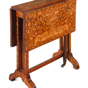 A Dutch Marquetry Drop Leaf Table Late 3b0c32