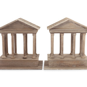 A Pair of Wood Architectural Model 3b0c2d