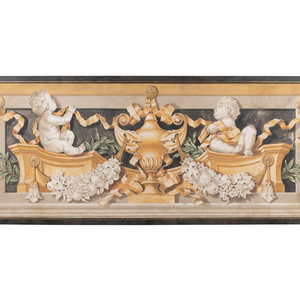 A Continental Painted Wall Panel 20th 3b0c36