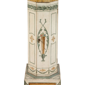 A Continental Painted Wood Pedestal 20th 3b0c39