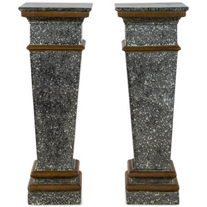 A Pair of Ceramic Pedestals 20th 3b0c40