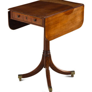 A Regency Mahogany Drop-Leaf Side