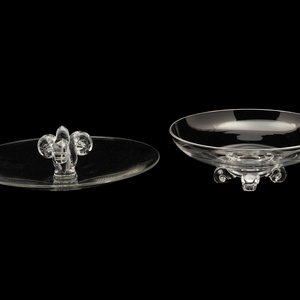 Two Steuben Glass Serving Dishes
20th