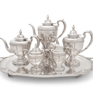 A Sanborns Silver Six-Piece Tea