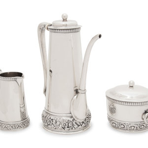 A Tiffany and Co. Silver Three-Piece